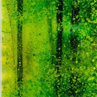 5650. Taste of Art - Spring Leaf Fused Glass Suncatcher