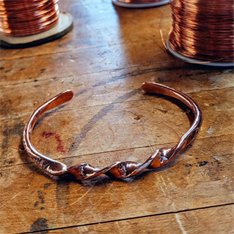 5550. Taste of Art - Jewelry - Forged Copper Cuff