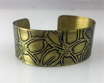 5231. Rolling Mill Textured Cuff Bracelet- Etched Plates and More