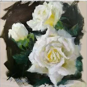 4245. ONLINE: Learn to Paint Roses, 5 week intensive