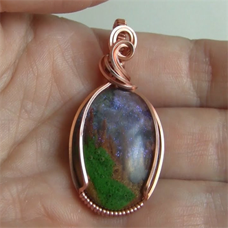 Wire-Wrapped Cabochon Pendant