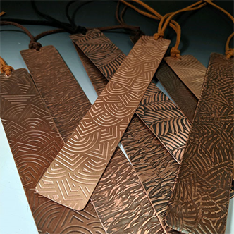 Taste of Art:  Copper Bookmarks