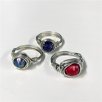 5550. Taste of Art - Jewelry - Wire-Wrapped Bead Ring