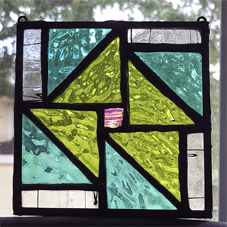 5647. Stained Glass Quilt Panel