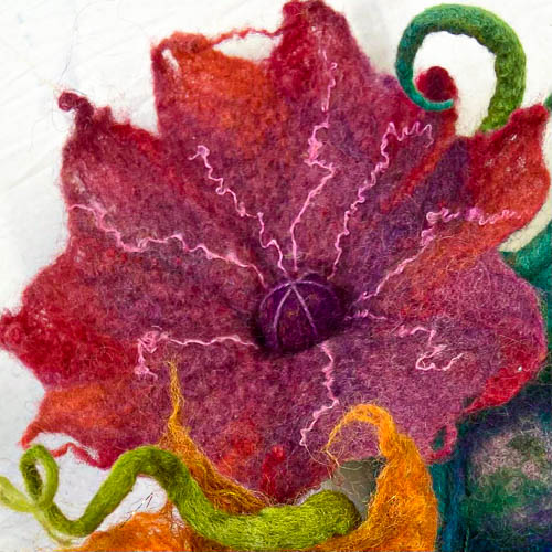 Class Image Textiles: Youth/Adult Felted Flowers Workshop (ages 8+ with adult)