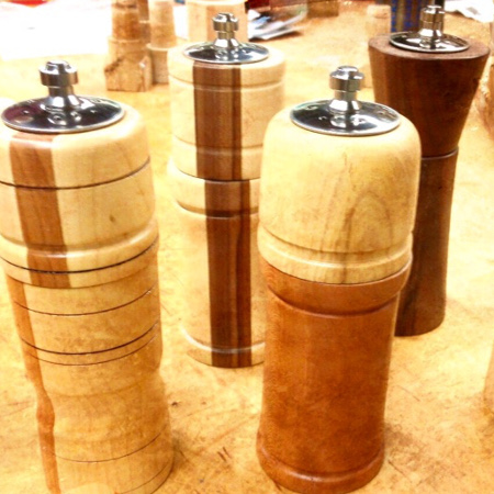 Class Image Woodturning Workshop: Peppermills