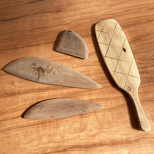 Class Image Custom Ceramics Tools: Paddles and Ribs