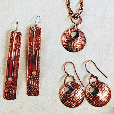 Class Image Make a Gift - Copper Earrings & Pendant Set!