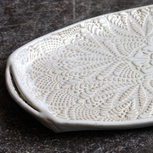 Class Image Hands On Clay - Small Serving Tray with Handles