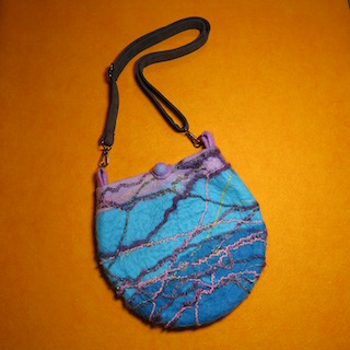 Class Image Wet Felted Purse on a Ball