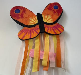 Class Image Paper Mache Butterfly, Fish or Heart Puppet
