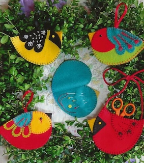 Class Image Hand Sewn Felt Bird Ornament