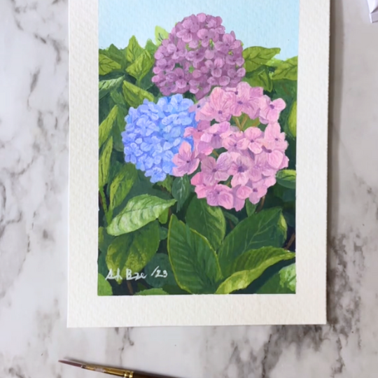 Class Image Painting Florals with Gouache | Ages 9-13 | Homeschool