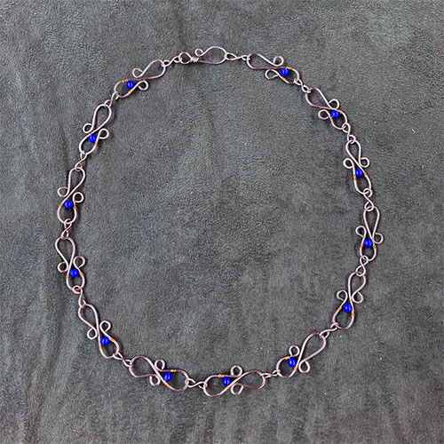 Class Image Bead & Wire Links Necklace