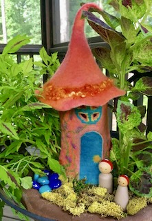 Class Image Wool Felted Fairy House