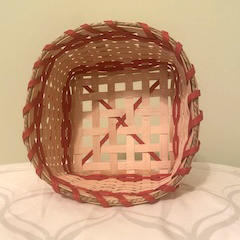 Class Image Square Basket with Red Accents