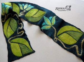 Class Image Felted Peaceful Garden Scarf