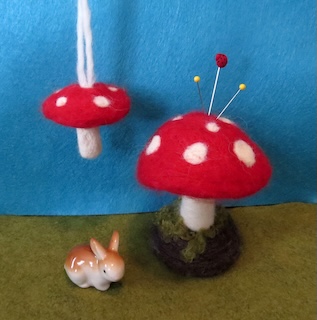 Class Image Needle Felted Mushrooms