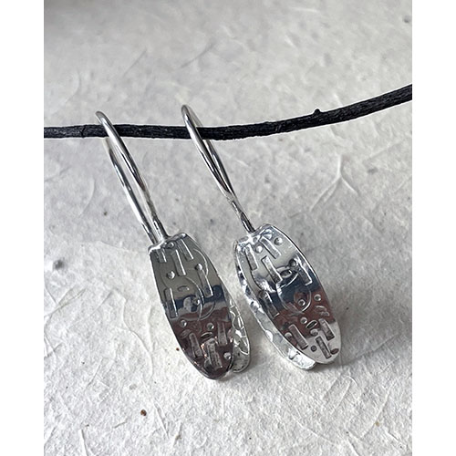 Class Image Silver Formed Earrings Workshop