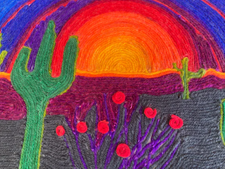 Class Image Art History Flavor: Huichol Painting with Yarn
